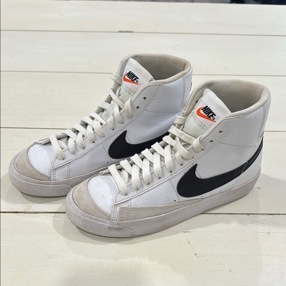 Nike White Black High-Top Sneakers
